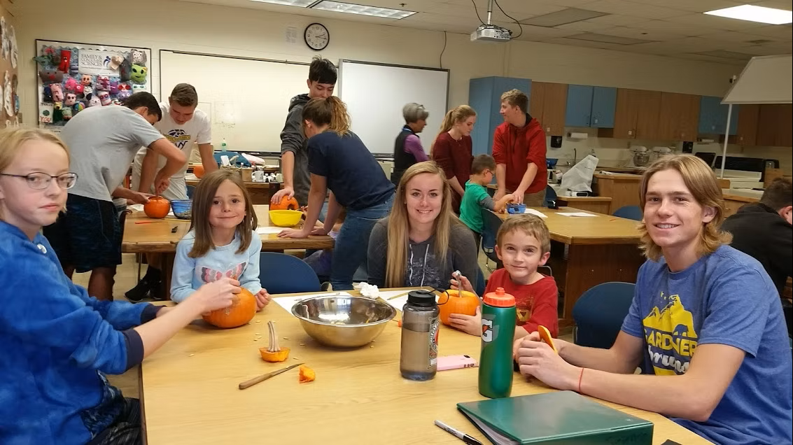 Students engaged in classroom learning supported by grants